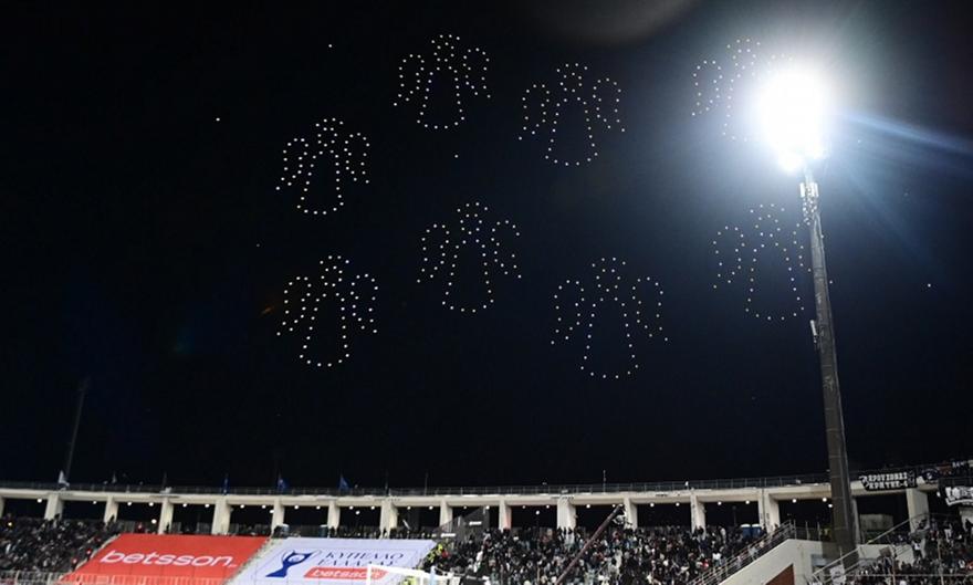 Συγκινητικό drone show στο ημίχρονο του τελικού με Θεσσαλονίκη, Κρήτη και οκτώ αγγέλους
